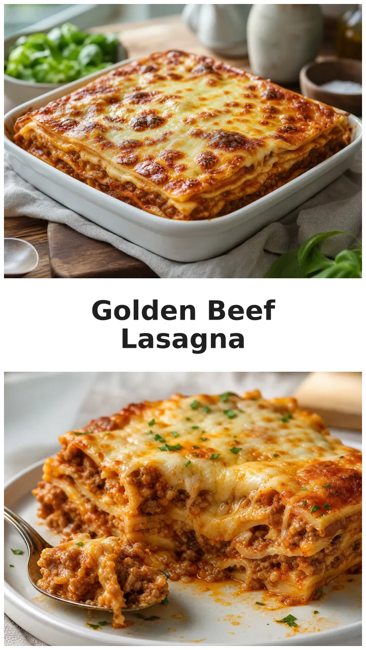 Golden Beef Lasagna Recipe for Cozy Gatherings