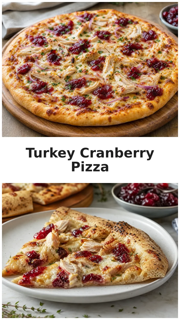 Golden Turkey Cranberry Pizza Recipe for Holiday Feasting