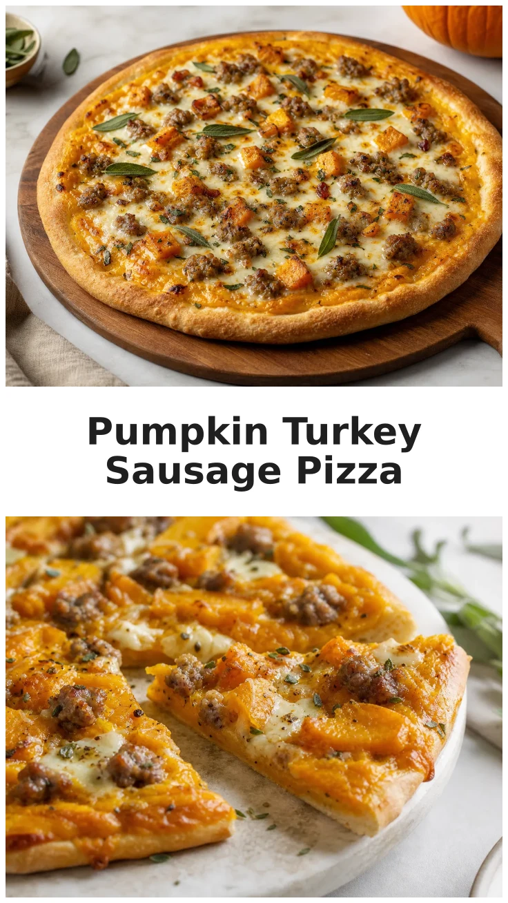 Golden Pumpkin Turkey Sausage Pizza Recipe for Fall Gatherings Golden Pumpkin Turkey Sausage Pizza Recipe for Fall Gatherings