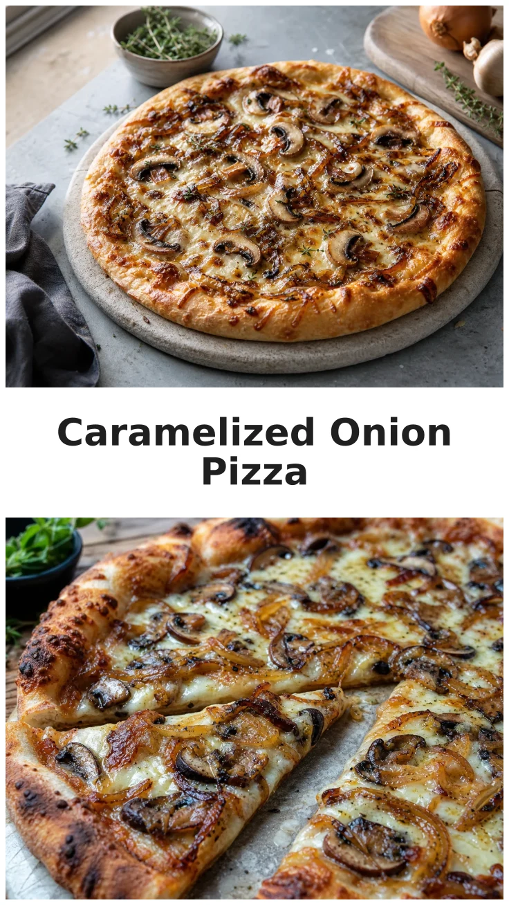 Golden Caramelized Onion Mushroom Pizza Recipe for Cozy Nights Golden Caramelized Onion Mushroom Pizza Recipe for Cozy Nights